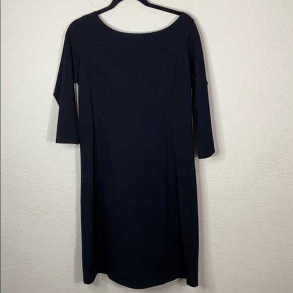 Eileen Fischer 3/4-Sleeve Crepe Dress - Picture 1 of 10